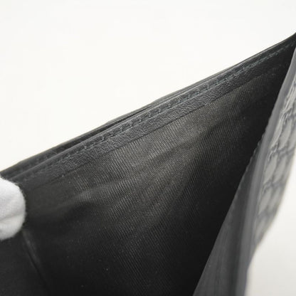 Gucci Wallet Micro Guccissima 150413 Leather Black Silver Hardware Men's