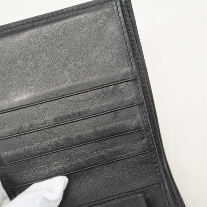 Gucci Wallet Micro Guccissima 150413 Leather Black Silver Hardware Men's