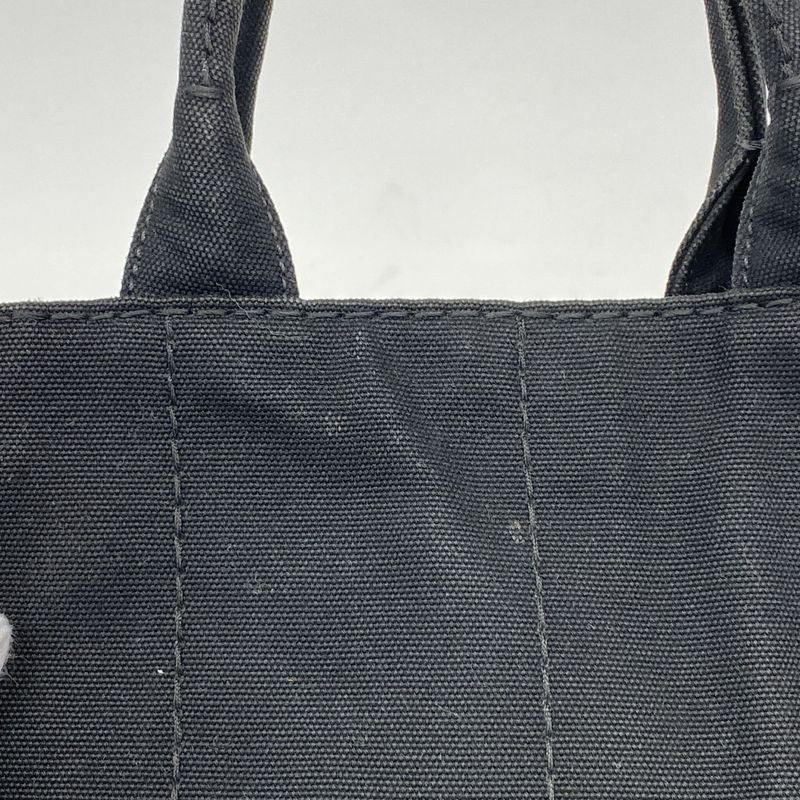 Prada Handbag Canapa Canvas Black Gold Hardware 2way Bag Womens