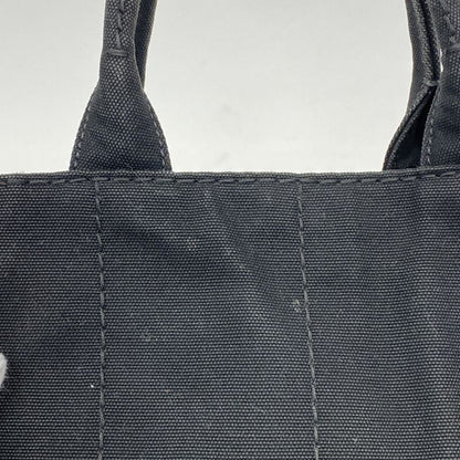 Prada Handbag Canapa Canvas Black Gold Hardware 2way Bag Womens