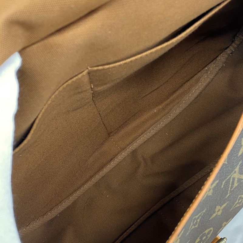 Louis Vuitton Shoulder Bag Monogram Saumur 35 M42254 Brown Ladies