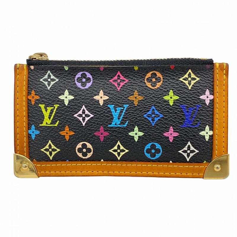 Louis Vuitton Coin Case Monogram Multicolor Pochette Cles M92654 Noir Black