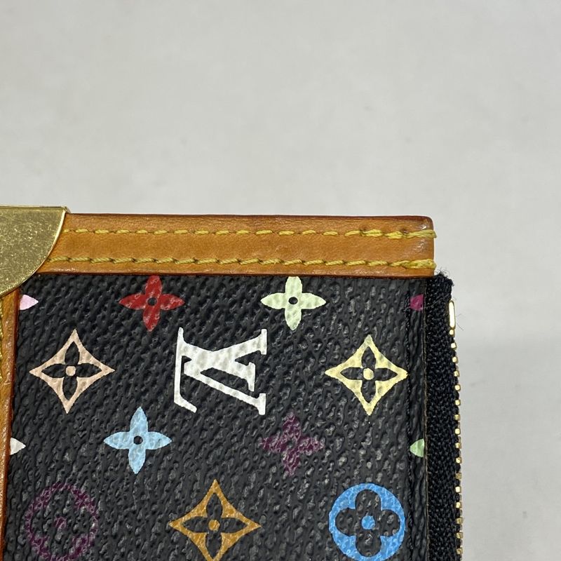 Louis Vuitton Coin Case Monogram Multicolor Pochette Cles M92654 Noir Black