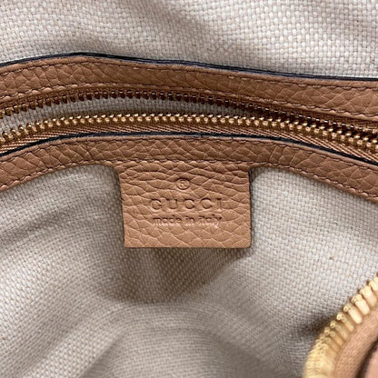 Gucci Handbag Soho 536194 Leather Beige Chien Pan Gold Hardware 2way Bag Ladies