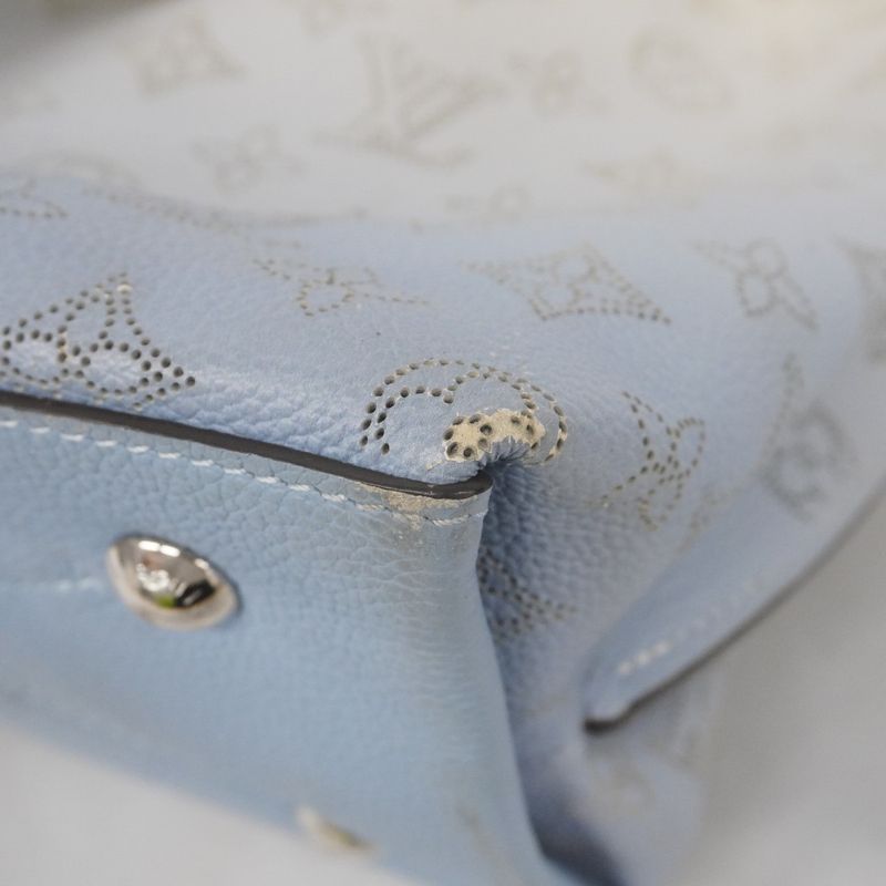 Louis Vuitton Shoulder Bag Mahina Mulia M57853 White Blue Women's