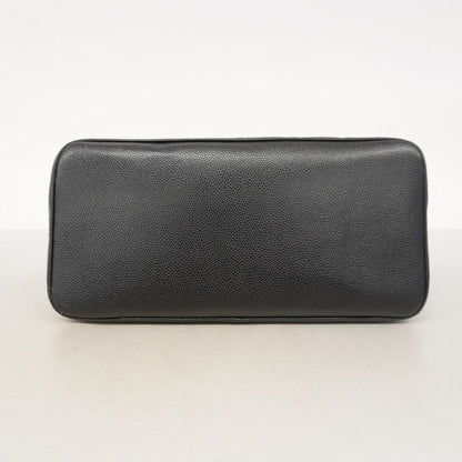 Chanel Tote Bag Revival Tote Caviar Skin Black Silver Hardware Women's