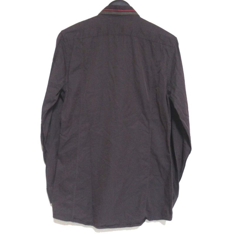 Good Gucci Long Sleeve Slim Military Shirt Size 38/15 Brown Men's Used