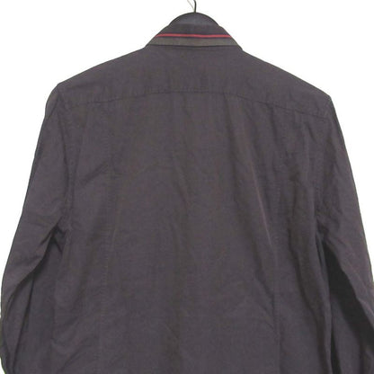 Good Gucci Long Sleeve Slim Military Shirt Size 38/15 Brown Men's Used