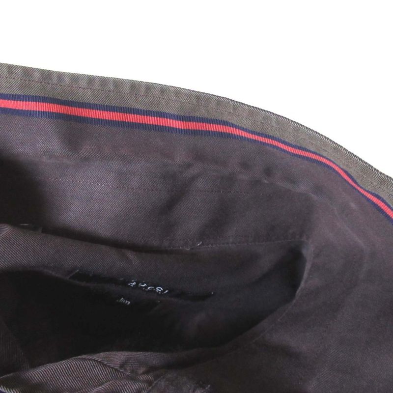 Good Gucci Long Sleeve Slim Military Shirt Size 38/15 Brown Men's Used