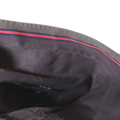 Good Gucci Long Sleeve Slim Military Shirt Size 38/15 Brown Men's Used