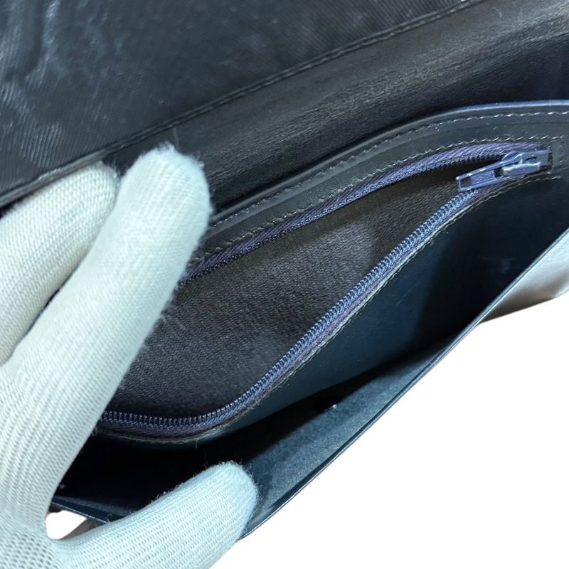 Good Christian Dior Vintage Long Wallet Long Wallet Navy Men's Women's Used