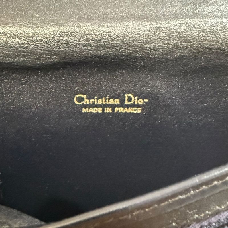 Good Christian Dior Vintage Long Wallet Long Wallet Navy Men's Women's Used