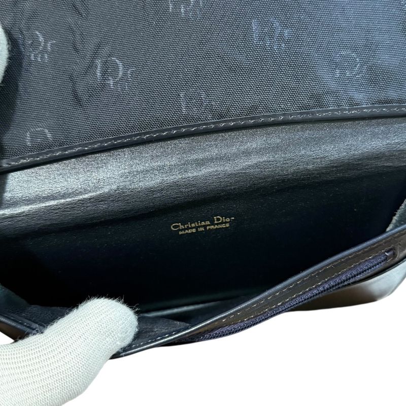 Good Christian Dior Vintage Long Wallet Long Wallet Navy Men's Women's Used