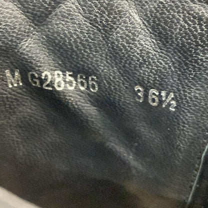 Chanel Boots 36 1/2 Women - G28566 Black Engineer/matelasse Lambskin