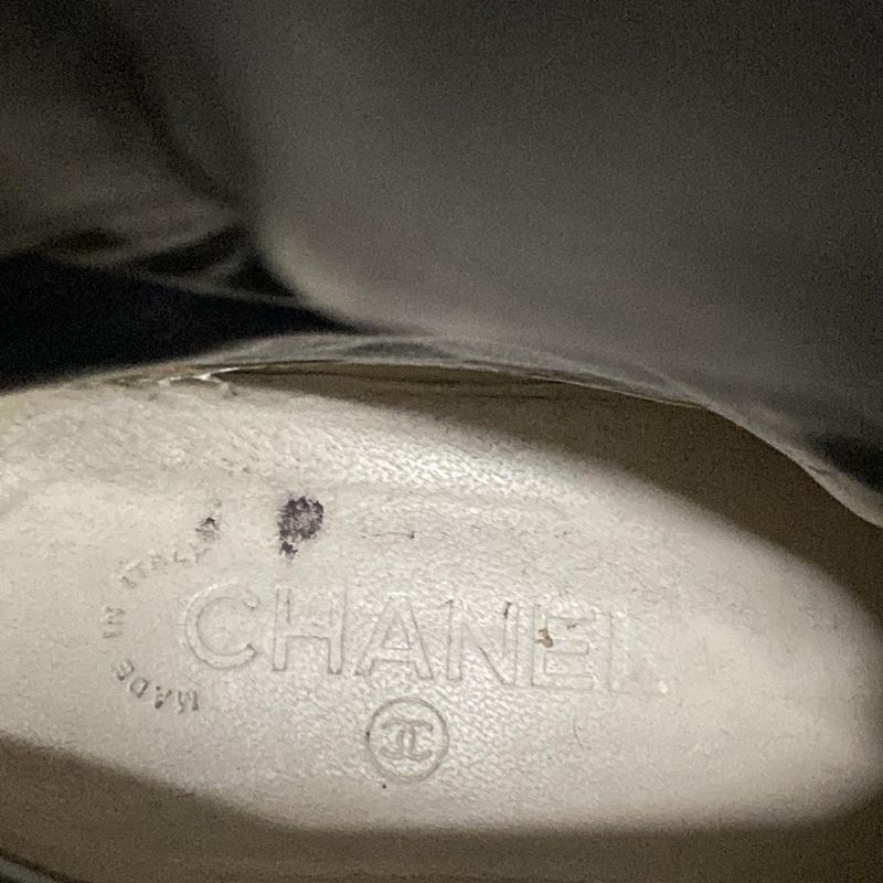 Chanel Boots 36 1/2 Women - G28566 Black Engineer/matelasse Lambskin