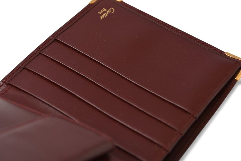 Cartier Fold Wallet Vintage Cartier Men's Must De Cartier Bordeaux 73184192