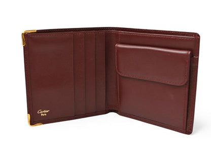 Cartier Fold Wallet Vintage Cartier Men's Must De Cartier Bordeaux 73184192