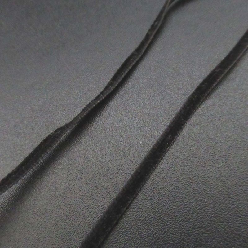 Good Christian DIOR Cross Choker Necklace Silver Color And Black Ladies Used