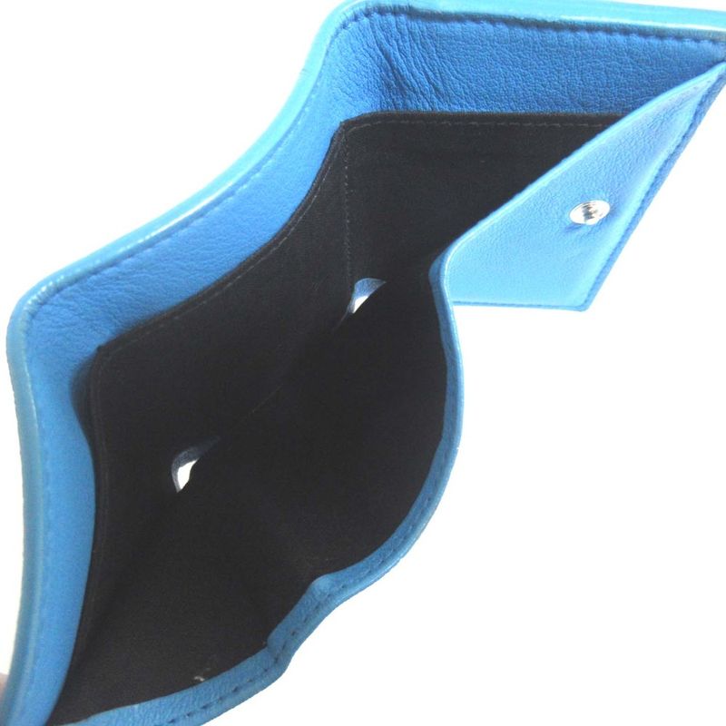 Good Balenciaga Paper Mini Leather Compact Wallet Trifold Wallet Coin Purse