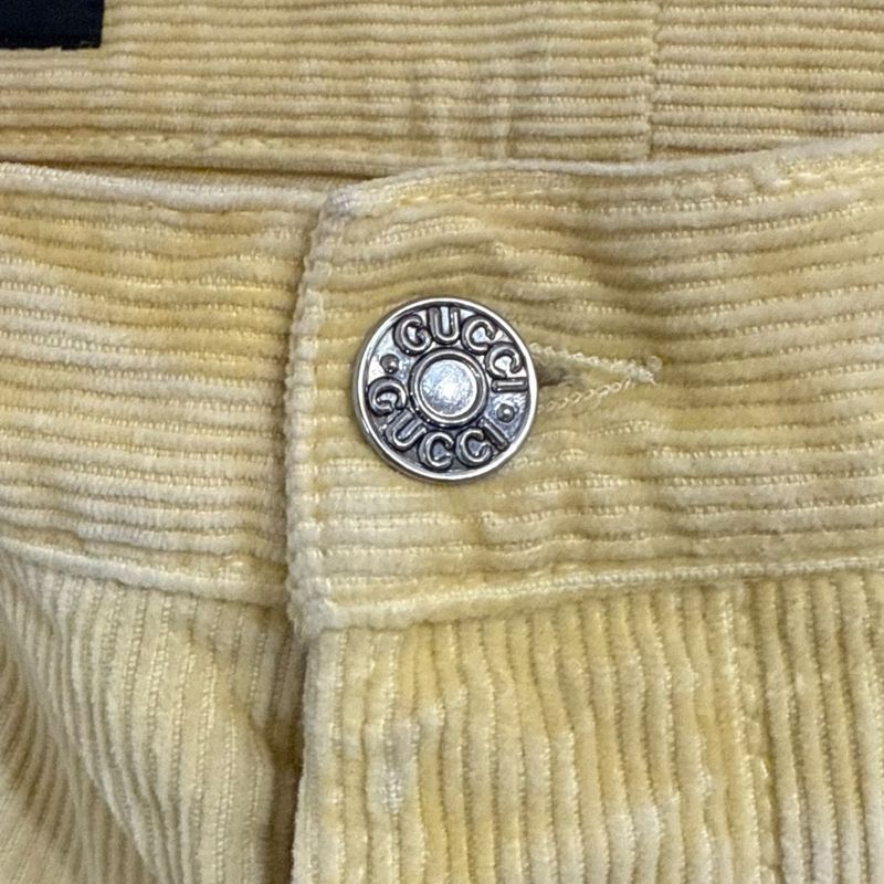 Good Quality Gucci Corduroy Skinny Pants 46 Yellow Men's Used