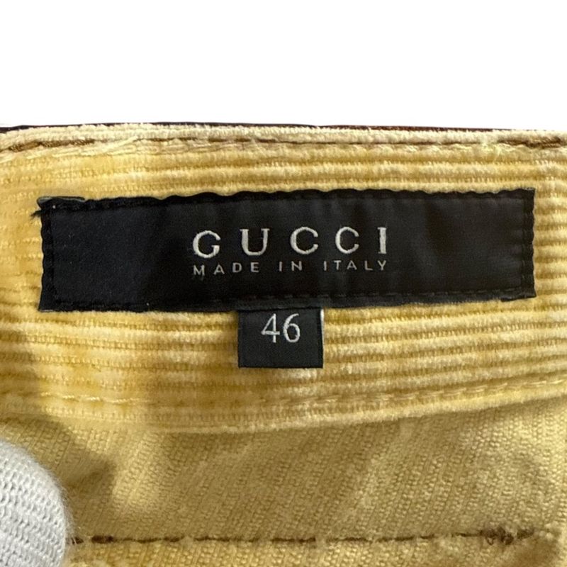 Good Quality Gucci Corduroy Skinny Pants 46 Yellow Men's Used