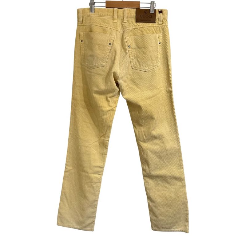 Good Quality Gucci Corduroy Skinny Pants 46 Yellow Men's Used