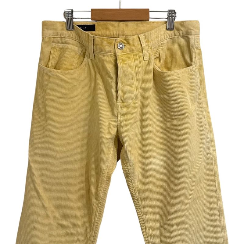 Good Quality Gucci Corduroy Skinny Pants 46 Yellow Men's Used