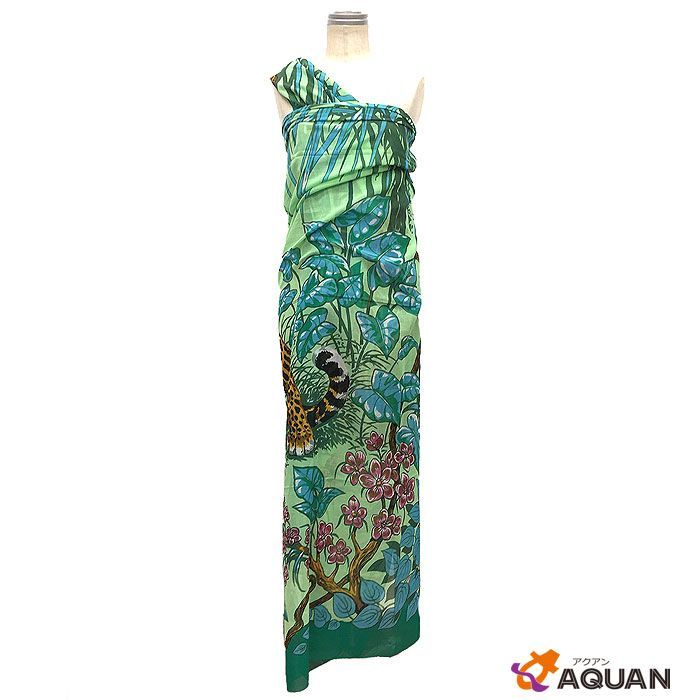 Hermes Pareo Shawl Cotton Jungle Love Jungle Love Aq2630