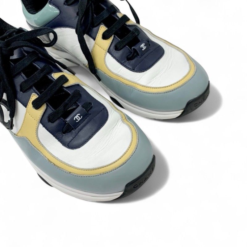 Chanel Sneakers Shoes Leather Multicolor Coco Mark Men's