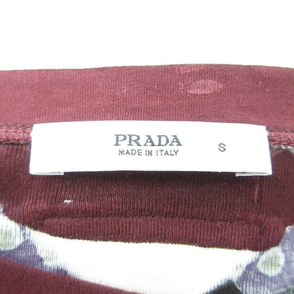 Prada Patchwork Garment Dye T-Shirt Size S Beige Women's Used