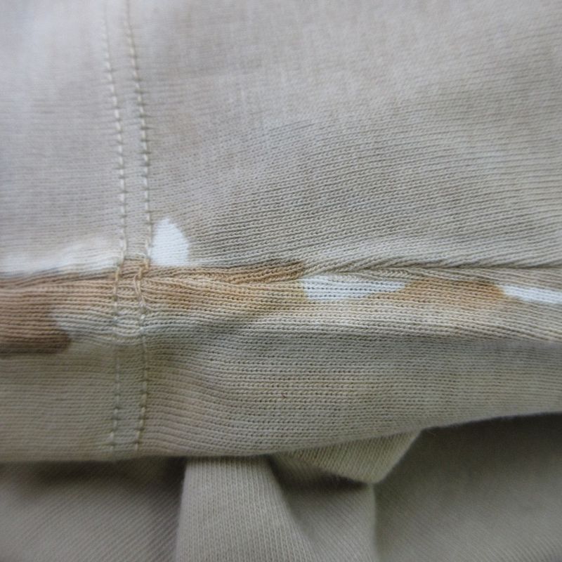 Prada Patchwork Garment Dye T-Shirt Size S Beige Women's Used