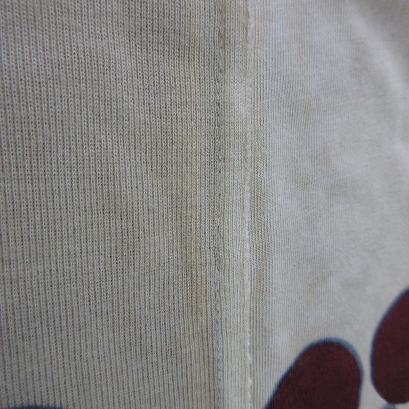 Prada Patchwork Garment Dye T-Shirt Size S Beige Women's Used