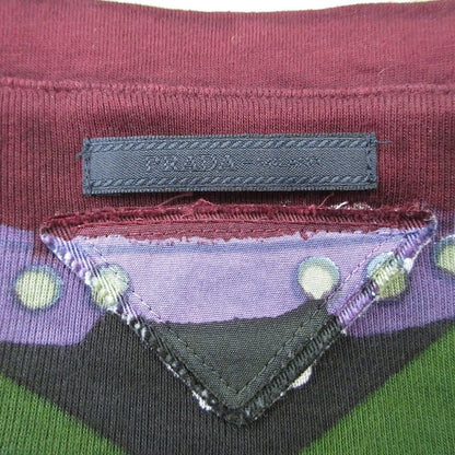 Prada Patchwork Garment Dye T-Shirt Size S Beige Women's Used