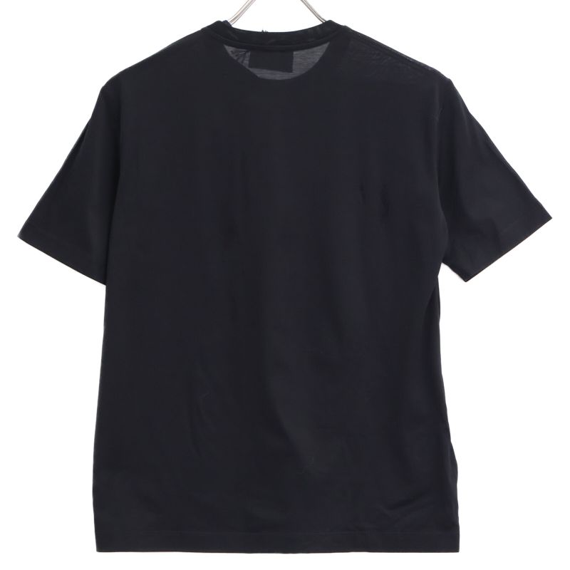 Prada Dna976 S221 Black Cotton Crew Neck Short Sleeve Cut And Sewn M