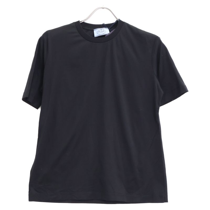 Prada Dna976 S221 Black Cotton Crew Neck Short Sleeve Cut And Sewn M