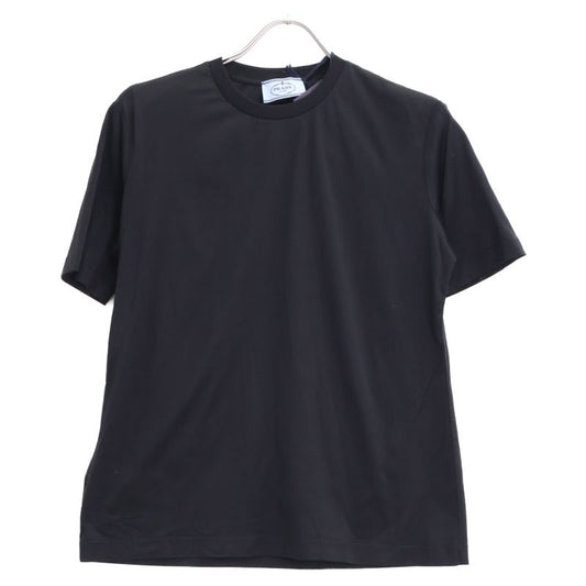 Prada Dna976 S221 Black Cotton Crew Neck Short Sleeve Cut And Sewn M