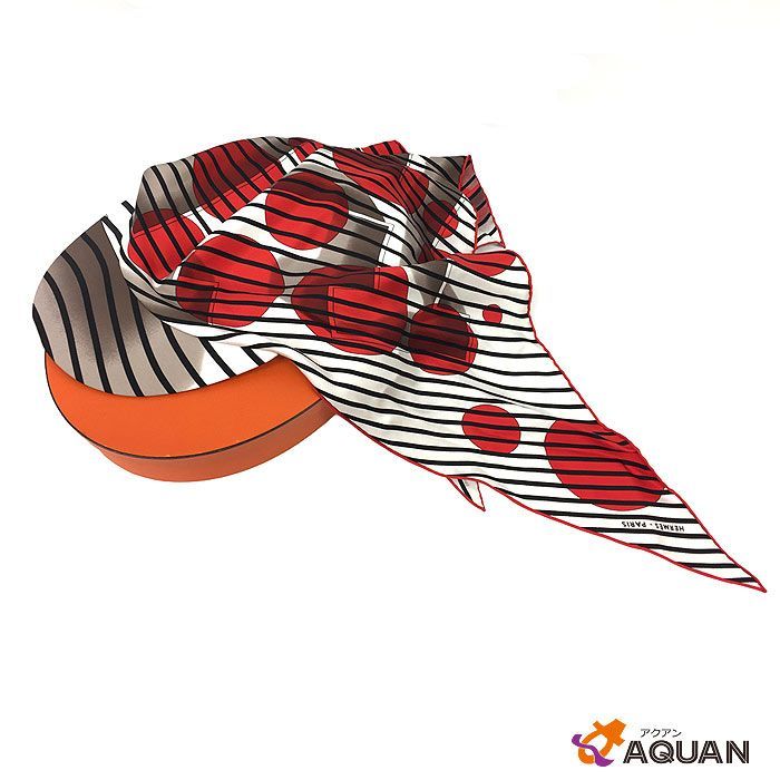 Unused Rare Hermes Scarf Cap Hat Scarf Silk Sun Discolor Measure Aq2730