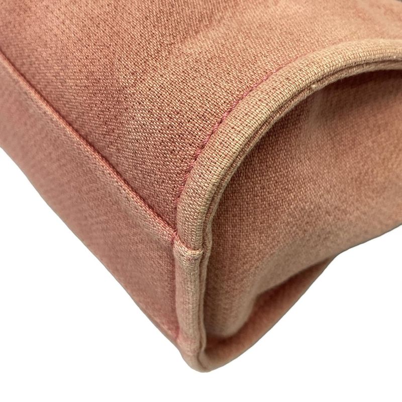 Chanel Tote Bag Deauville Line MM Pink And Red Chain Shoulder / Silver Hardware