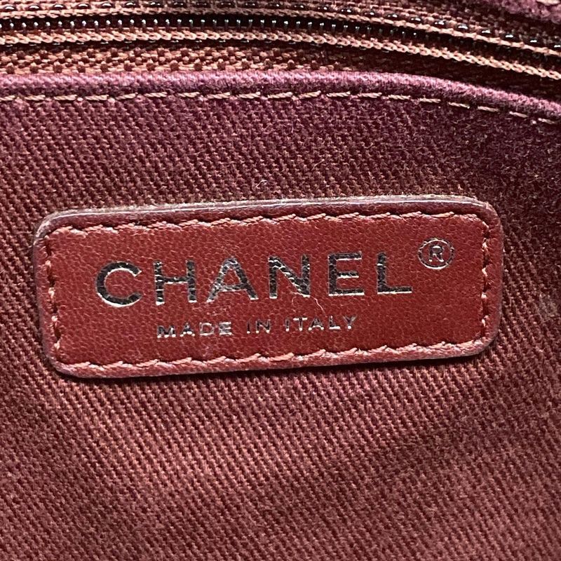 Chanel Tote Bag Deauville Line MM Pink And Red Chain Shoulder / Silver Hardware