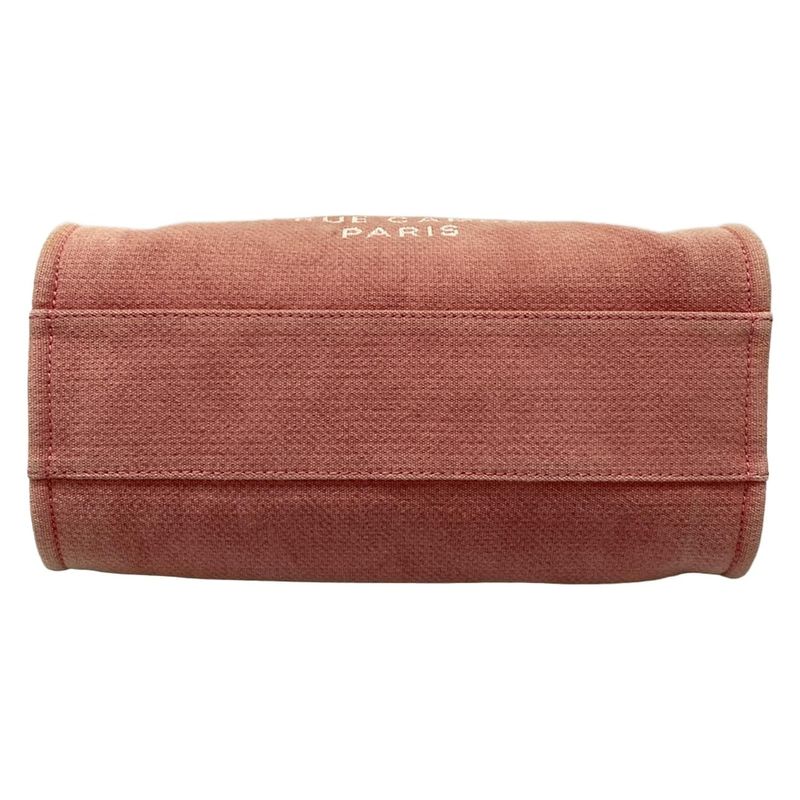 Chanel Tote Bag Deauville Line MM Pink And Red Chain Shoulder / Silver Hardware