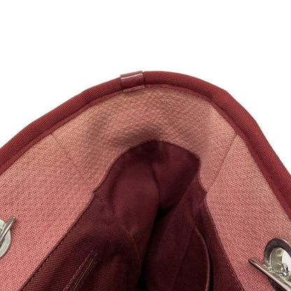 Chanel Tote Bag Deauville Line MM Pink And Red Chain Shoulder / Silver Hardware