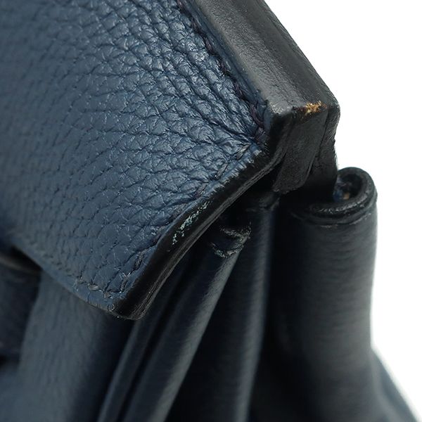 Hermes Handbag Birkin 35 Togo Bleu de Prus Silver Hardware Blue Navy Blue