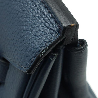 Hermes Handbag Birkin 35 Togo Bleu de Prus Silver Hardware Blue Navy Blue