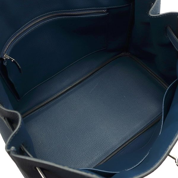 Hermes Handbag Birkin 35 Togo Bleu de Prus Silver Hardware Blue Navy Blue