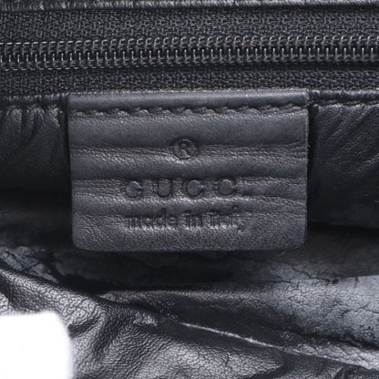 Gucci GG Canvas Sherry Line 002-1093 Leather Tote Bag Black A4 Men Ladies ERM