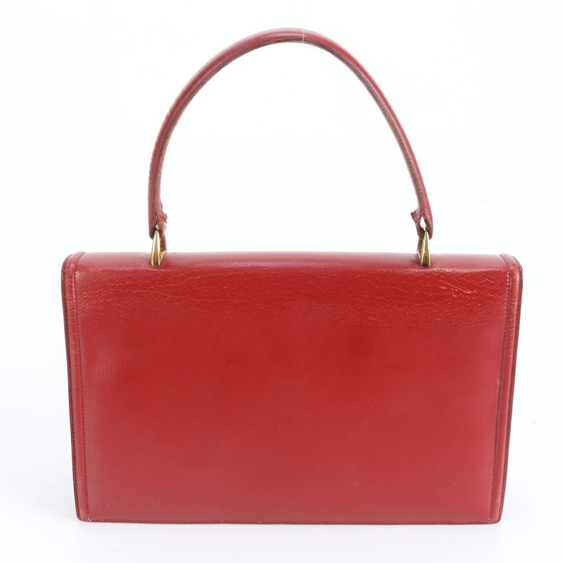 Vintage Hermes Leather Handbag Gold Hardware Top Handle Tote Genuine Leather