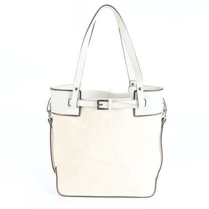 Gucci GG Canvas 107757 Leather Tote Bag Shoulder Hand Genuine Leather Women RRM