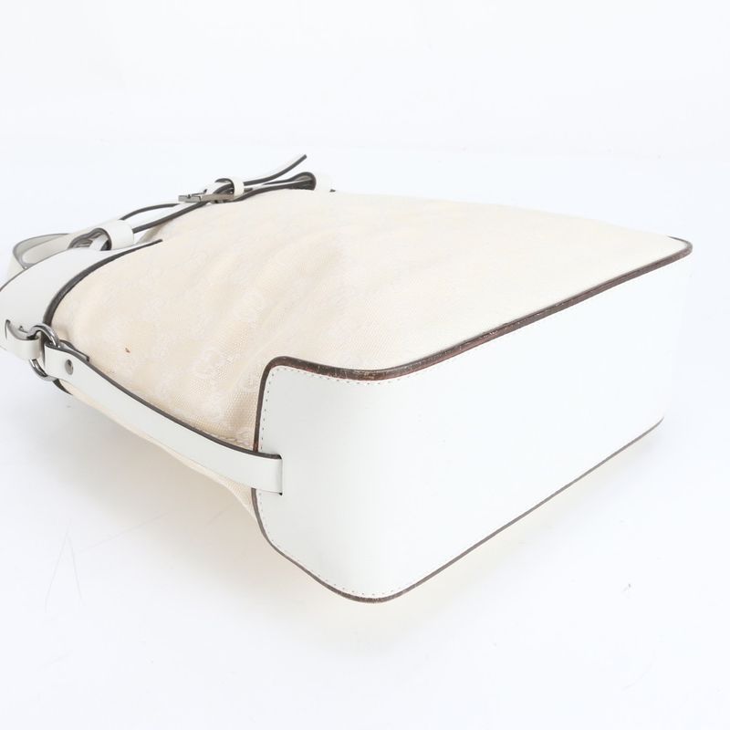 Gucci GG Canvas 107757 Leather Tote Bag Shoulder Hand Genuine Leather Women RRM