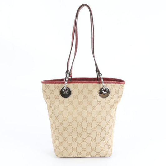 Gucci GG Canvas Eclipse 120840 Leather Tote Bag Shoulder Hand Women's RRM Da7-1