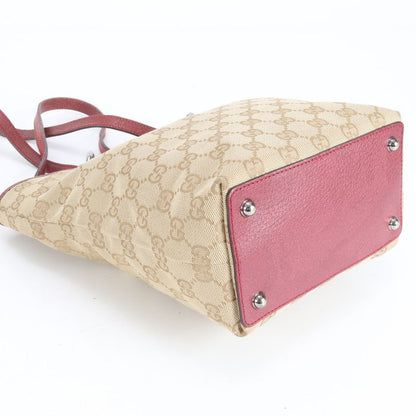 Gucci GG Canvas Eclipse 120840 Leather Tote Bag Shoulder Hand Women's RRM Da7-1